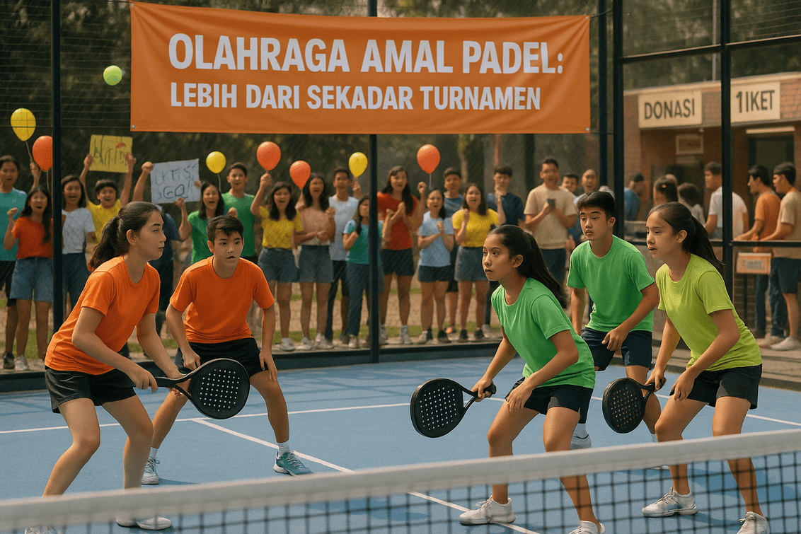 Pelajar gelar turnamen padel amal, dukung pasien kanker dengan semangat bermain dan berbagi.