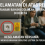 "Waspada! Jangan colok sembarangan di gerbong kereta demi keselamatan bersama."