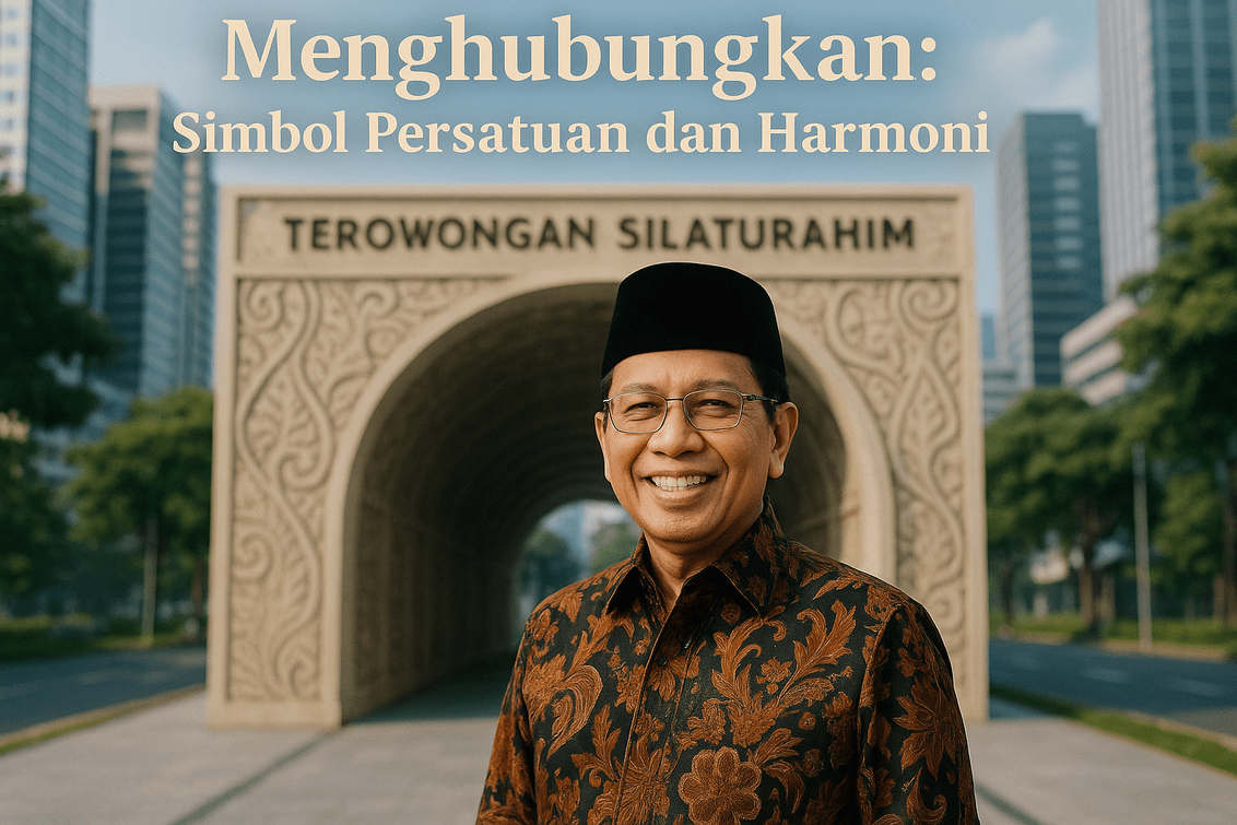 "Terowongan Silaturahim: simbol harmoni dan toleransi antar umat beragama."