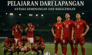 Timnas Indonesia kalah melawan Vietnam, belajar dari kekalahan tentang pentingnya efektivitas serangan.