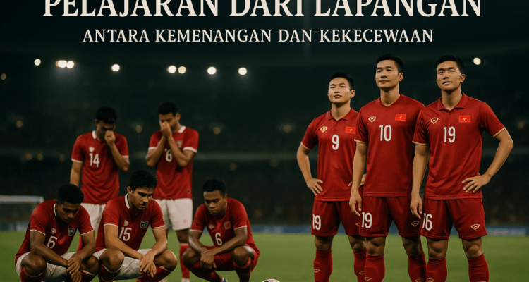 Timnas Indonesia kalah melawan Vietnam, belajar dari kekalahan tentang pentingnya efektivitas serangan.