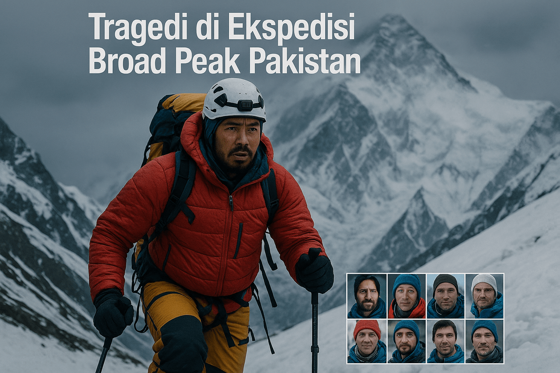 Tragedi di Ekspedisi Broad Peak: Pendaki menghadapi cuaca ekstrem, kehilangan anggota tim.
