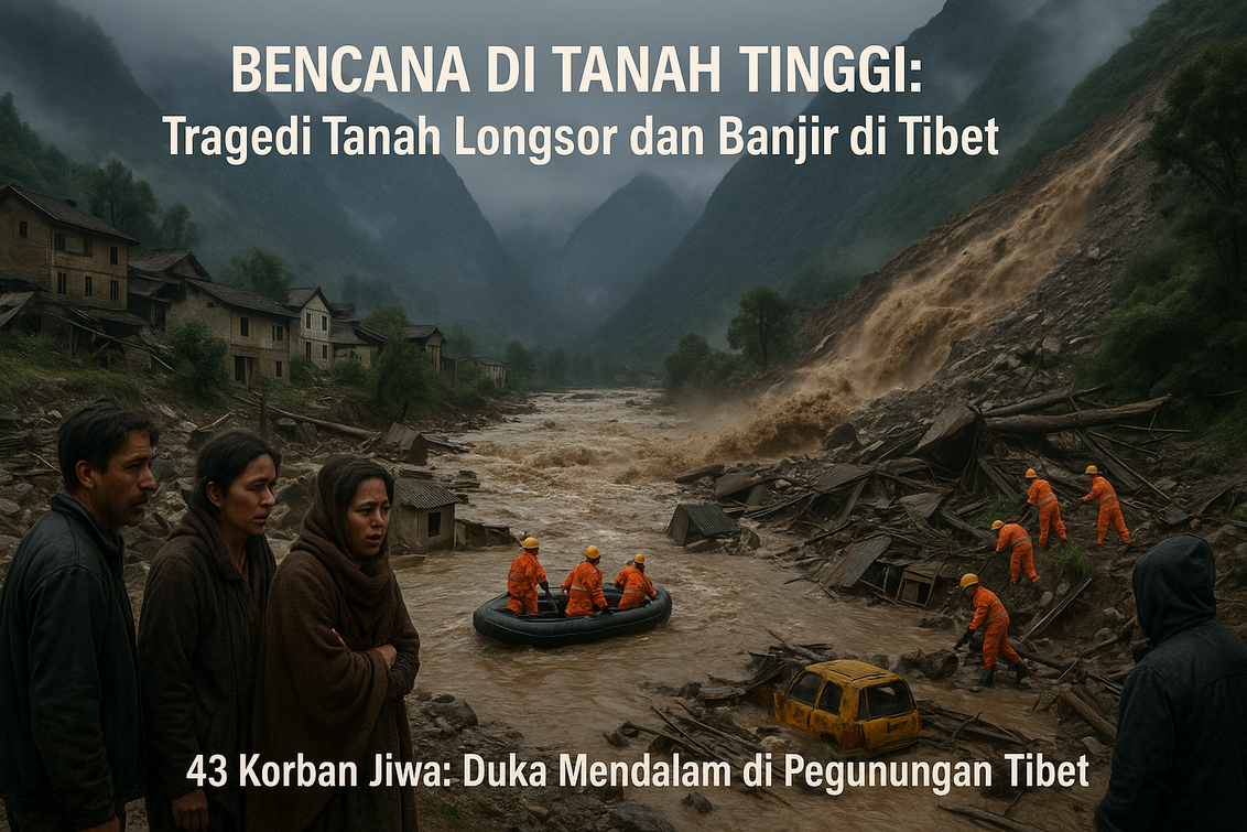 Bencana iklim di Asia: banjir melanda Nepal, longsor terjadi di Tibet; alarm perubahan iklim.