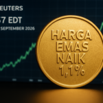 Harga emas naik karena penurunan nilai dolar dan imbal hasil obligasi AS.