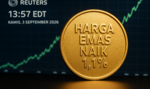 Harga emas naik karena penurunan nilai dolar dan imbal hasil obligasi AS.