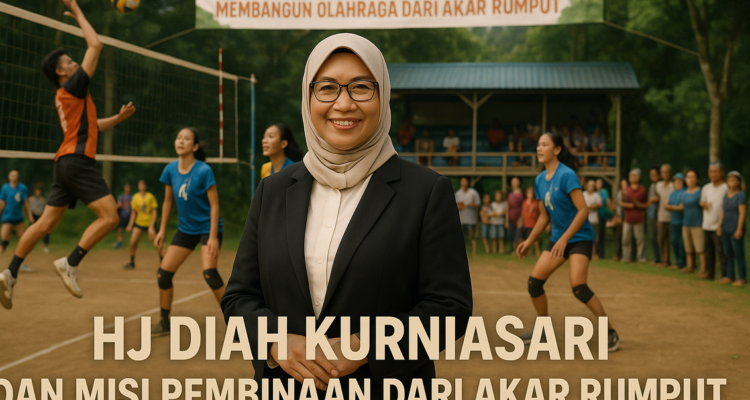 Hj Diah Kurniasari memimpin dialog tentang pengembangan Liga Desa Garut masa depan.