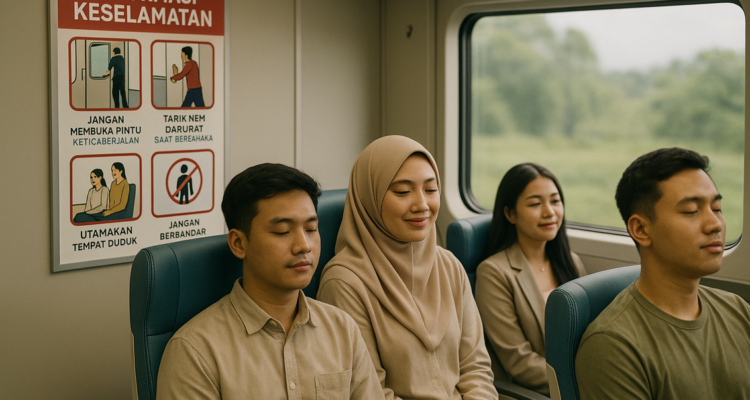 Nikmati perjalanan nyaman dan aman dengan kereta, tapi hindari buka pintu selama perjalanan!