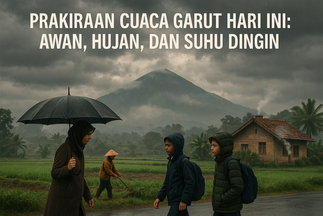 Prakiraan Cuaca Garut: Hujan, berawan, suhu dingin hari ini.